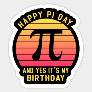 Born on Pi Day Birthday Gift Sticker